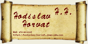 Hodislav Horvat vizit kartica